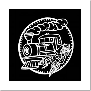 Black train driver train driving design locomotive railway railroad Posters and Art